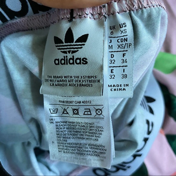 Adidas x Farm Palm Leaf Print Leggings XS - Picture 6 of 7